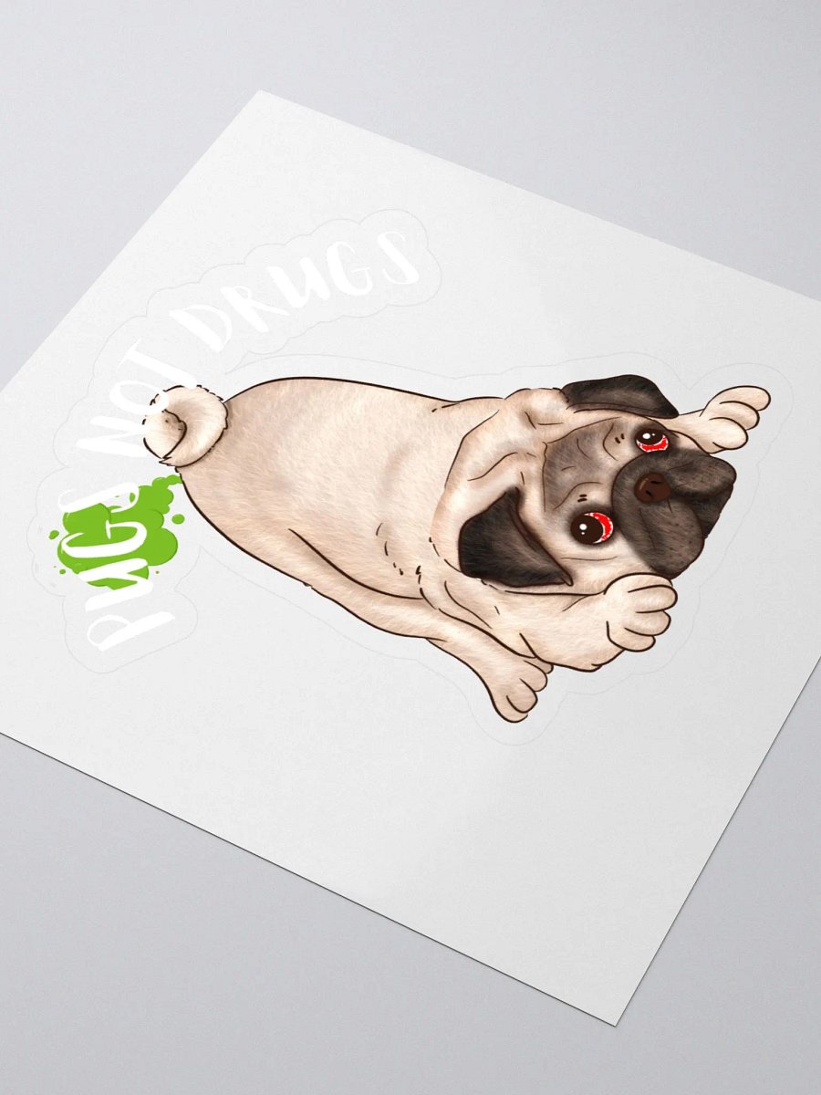Dog Lover Sticker Pugs Drug Free Funny sticker Educational Perfect Gift For Pug Mom Stick On For Pet Owner Animal Lover Unisex Decal product image (3)