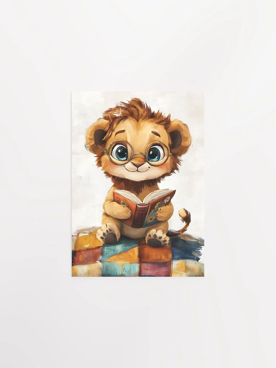 Intelligent Lion Cub Matte Poster product image (1)