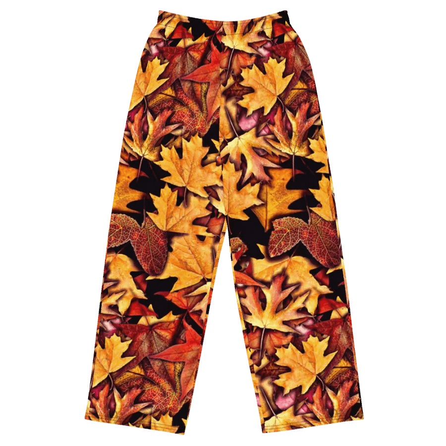 Fall Leaves Pattern Wideleg Pants product image (2)