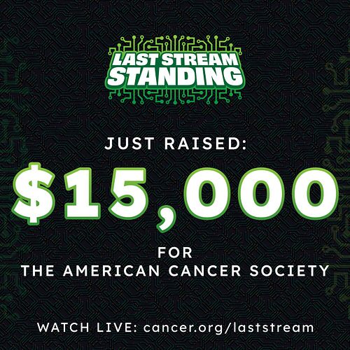 We just passed $15k for @americancancersociety!

❤️ @laststreamshow