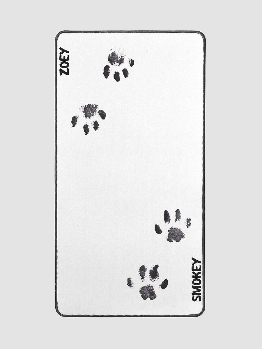 Smokey & Zoey Paw Print Desk Mat (White) product image (2)