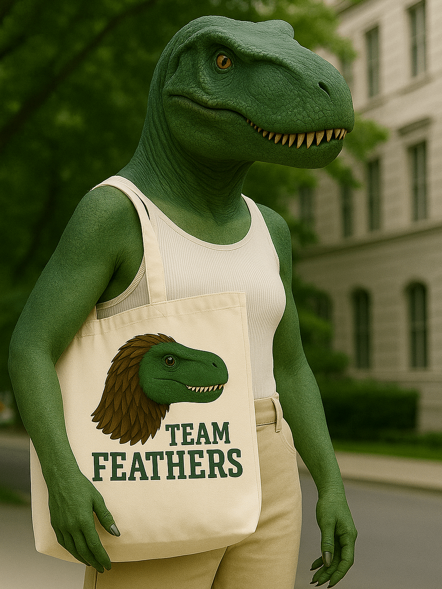 Team Scales Team Feathers T-Rex Tote Bag product image (6)