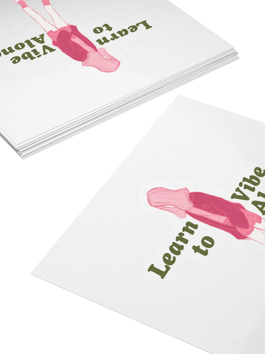 Learn to Vibe Alone Stickers product image (10)