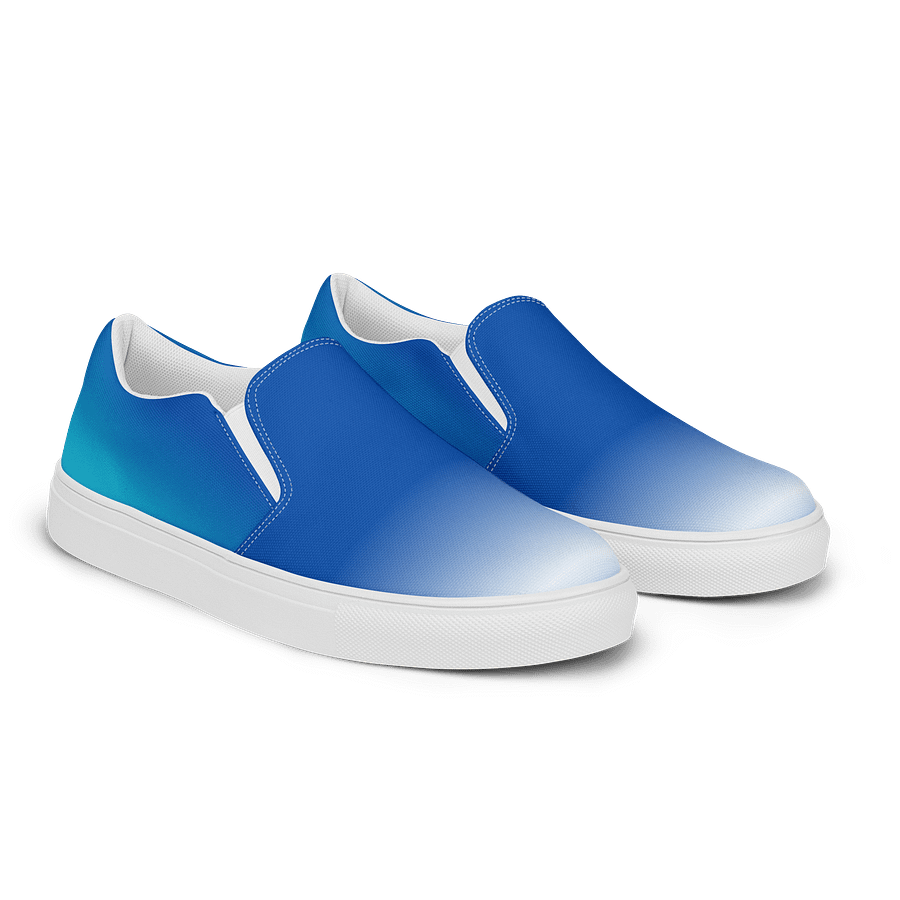 Azure Gradient Men's Slip-On Canvas Shoes product image (2)