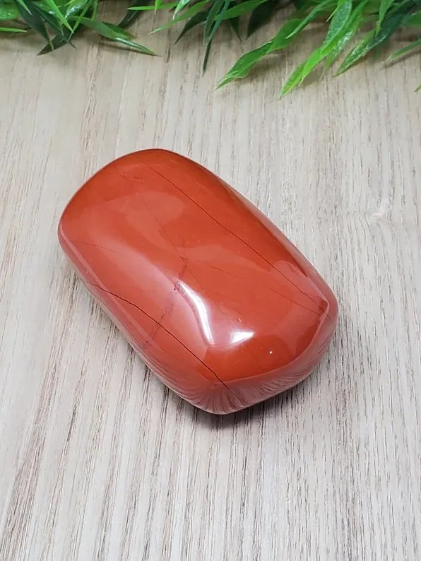 Red Jasper Palm Stone (Stone G) – Grounding Crystal for Strength & Stability | One-of-a-Kind Healing Stone product image (2)