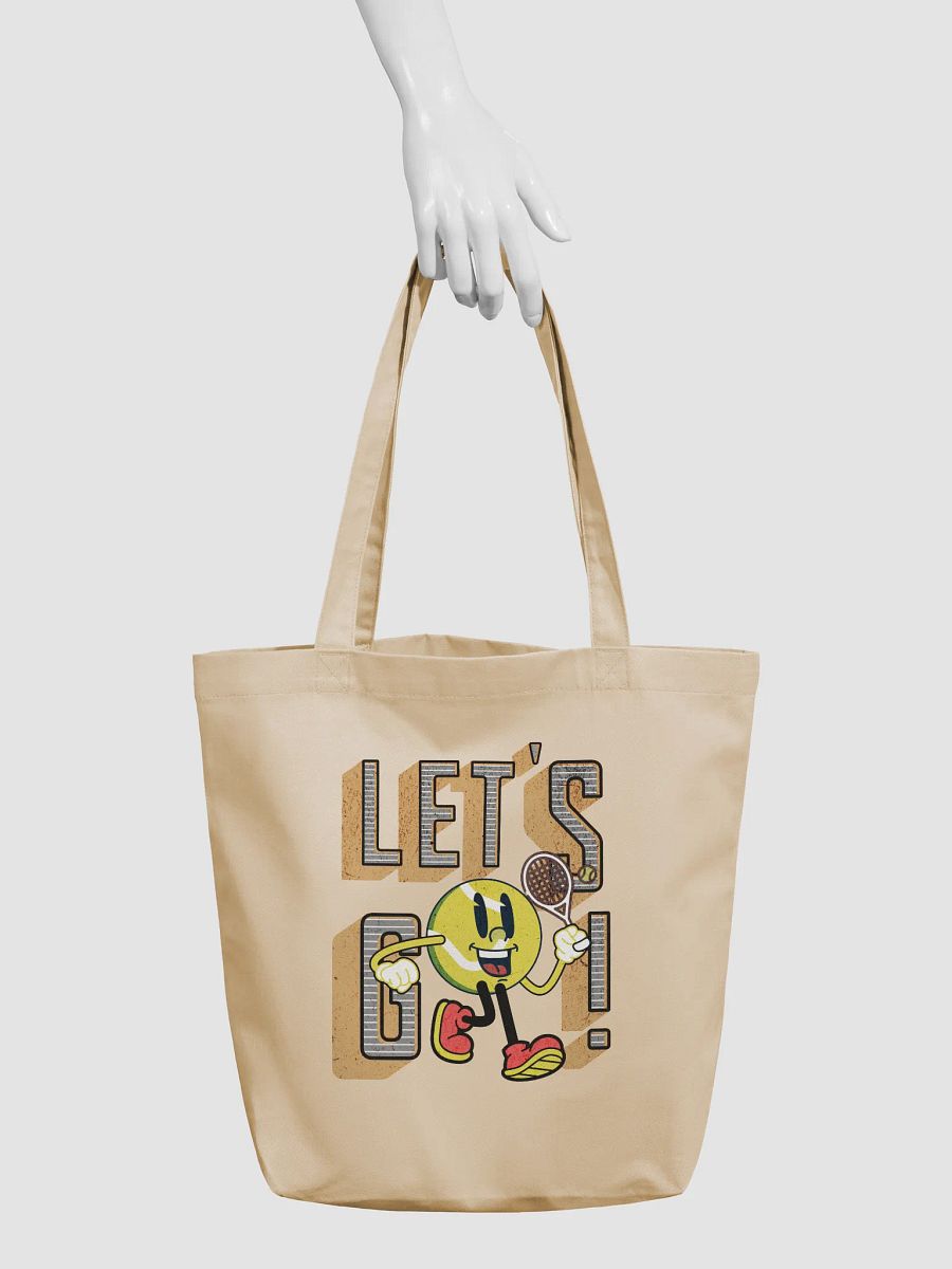 Lets Go Mascot Tennis Ball Motivational Tote Bag product image (6)