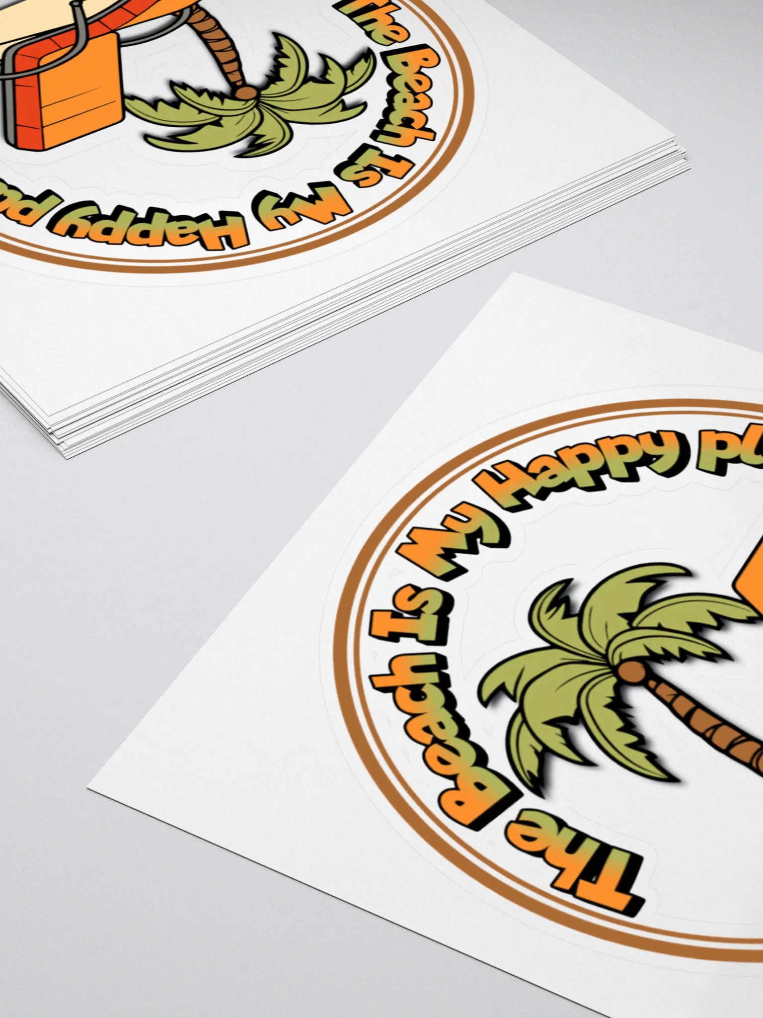 The Beach Is My Happy Place - Kiss Cut Stickers product image (4)