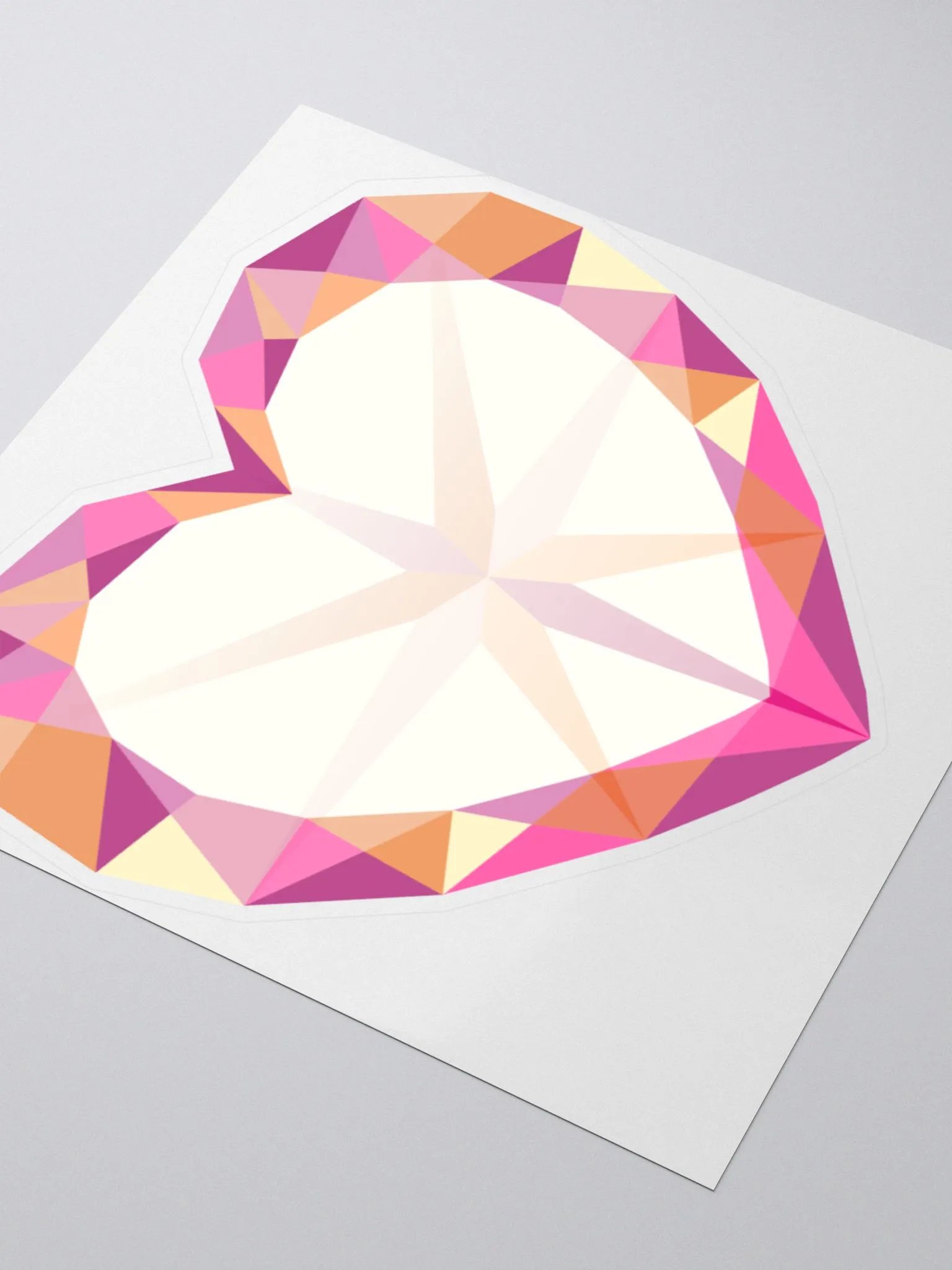 Crystal Pride Heart (Lesbian Pride) Cut Sticker product image (3)