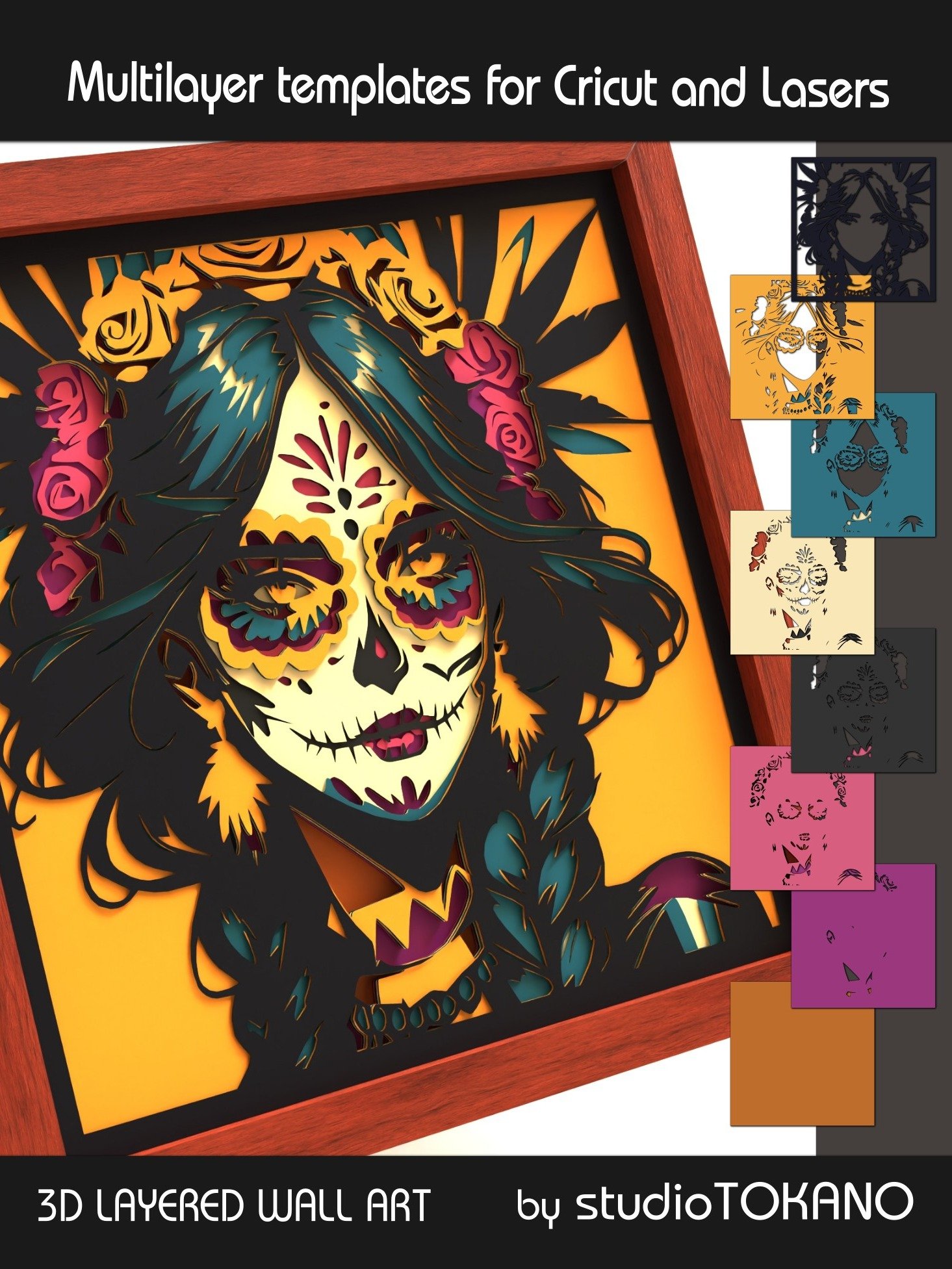 Mexican Girl 3D Shadowbox art product image (7)