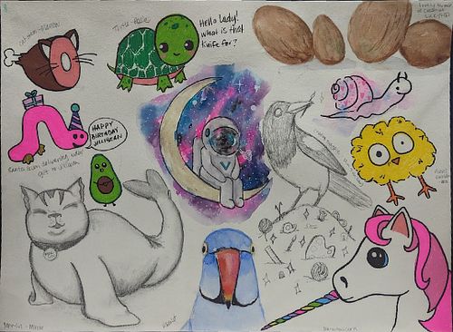 Results of our first Doodle Day! It was a special stream of viewer requests unlocked by the generosity of the #valorasgumdrop...