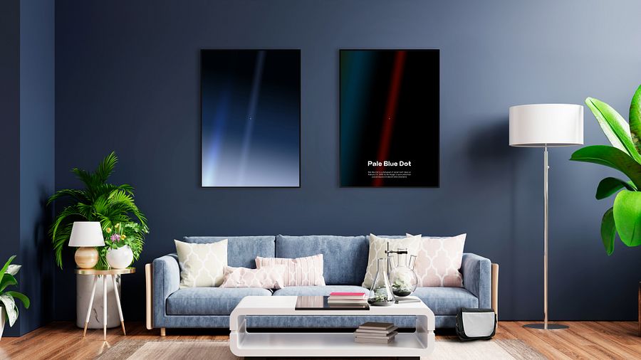 Pale Blue Dot poster, NASA Voyager 1 (2020 revision) — Space poster product image (4)