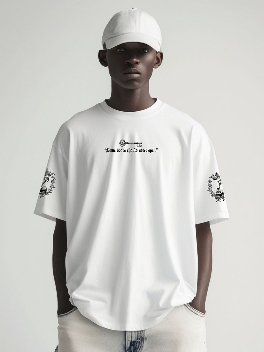 Some Doors Should Never Open – Portal Graphic T-Shirt | Dark Symbolic Tee | Cotton Statement Shirt product image (2)