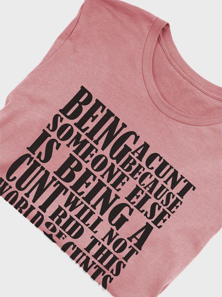 Stop Being A Cunt - Black Lettering - Bella+Canvas Supersoft T-Shirt product image (1)