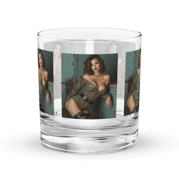 Army Pin-up Rocks Glass product image (1)