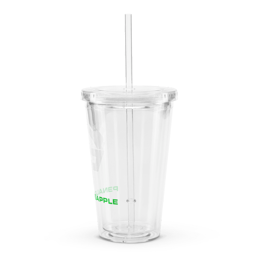 P3nAlPineapple - White Logo Double Wall Clear Plastic Tumble (16oz) product image (4)