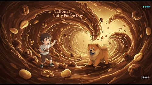 Let's make some Waves 🌊 today - 

It’s Nutty Fudge Day! 🍫
AI swirled this wave of sweet crunch. 
Fave nut in fudge? 

Did You...