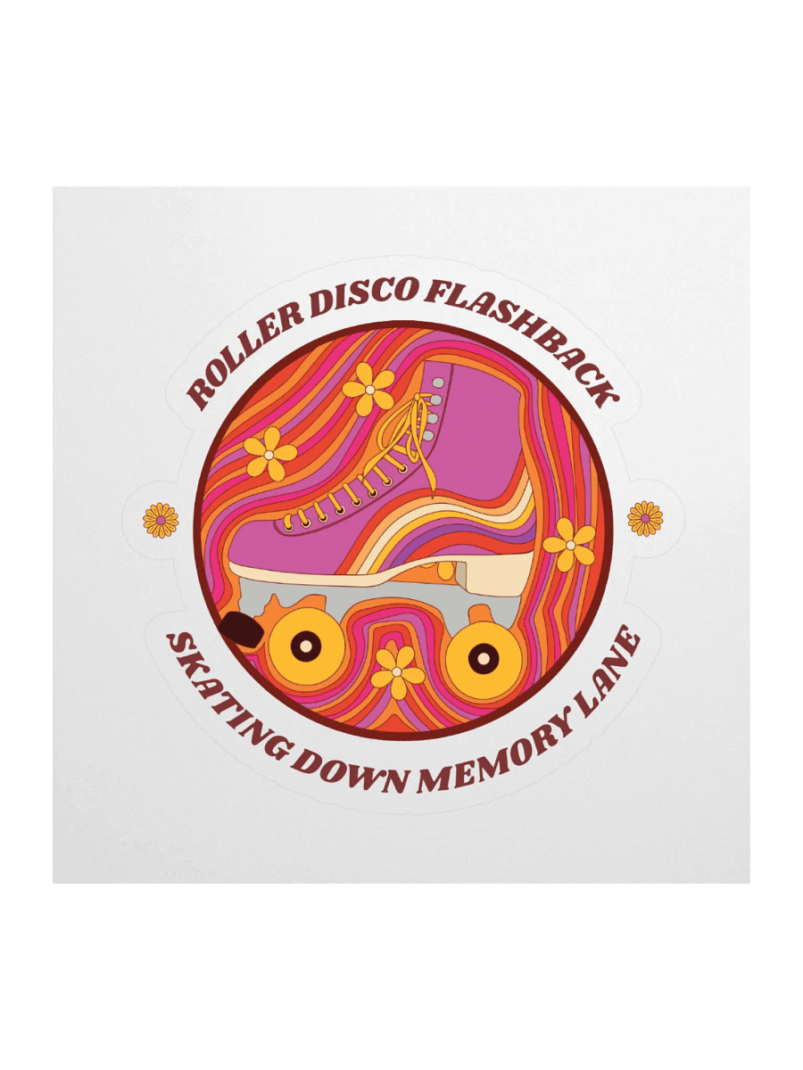 Retro Roller Skate Dream Kiss Cut Sticker product image (1)