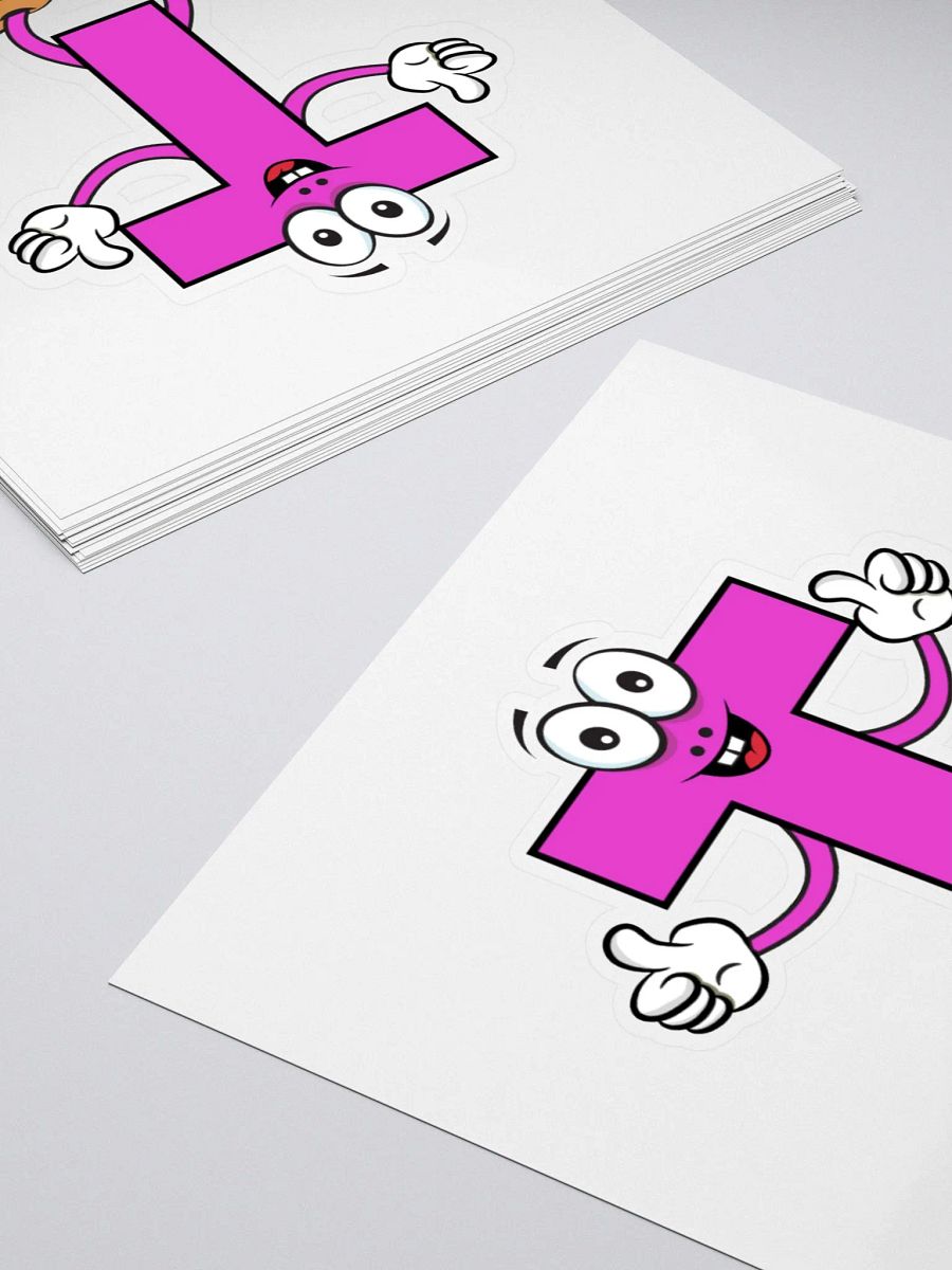 T Letter Cartoon Character Sticker product image (12)