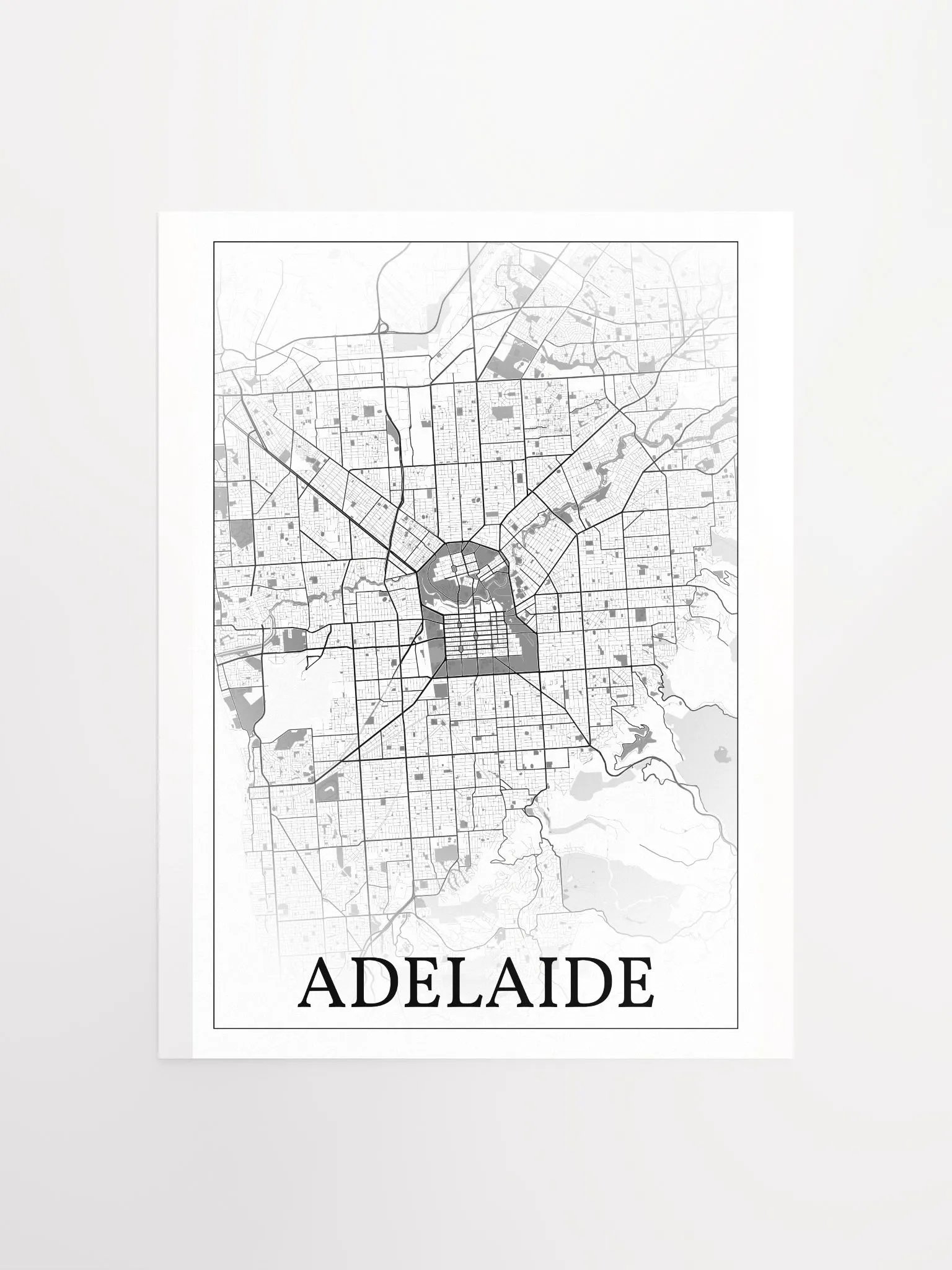 Adelaide, Australia, city map print product image (2)