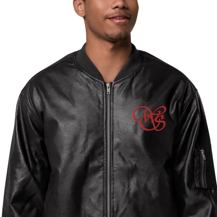 WS Faux Leather Bomber Jacket product image (7)