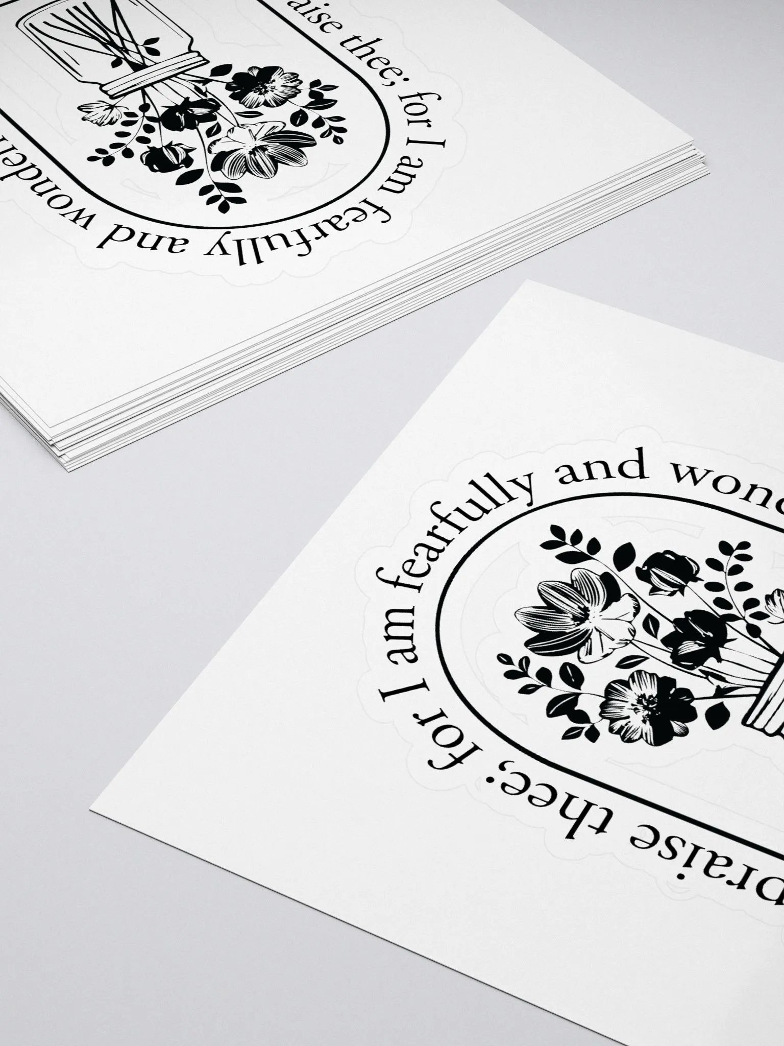 Psalm 139:14 Floral Sticker product image (4)