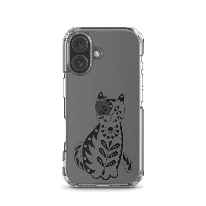 Scandi cat Sleek Clear Vision iPhone® Case product image (23)