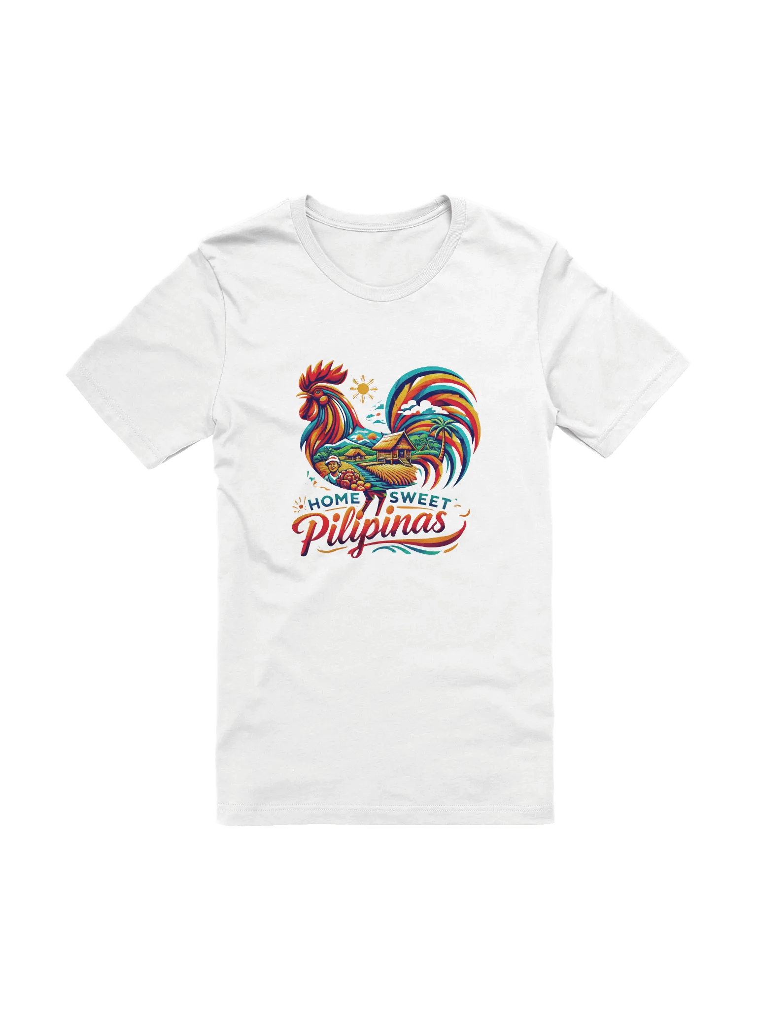 Colorful Pilipinas Rooster (Home Sweet Pilipinas) T-Shirt product image (1)