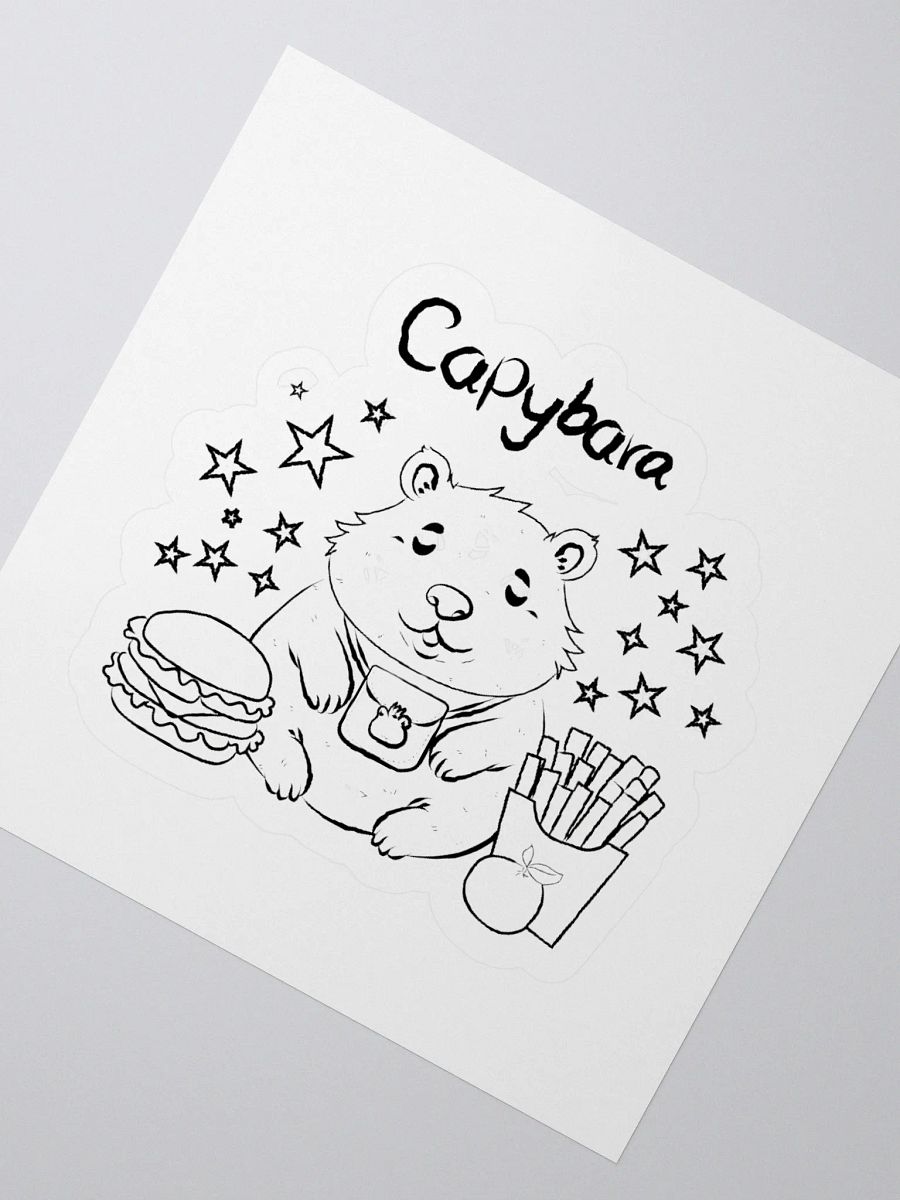 Capybara's Lunch Break Kiss Cut Stickers product image (4)