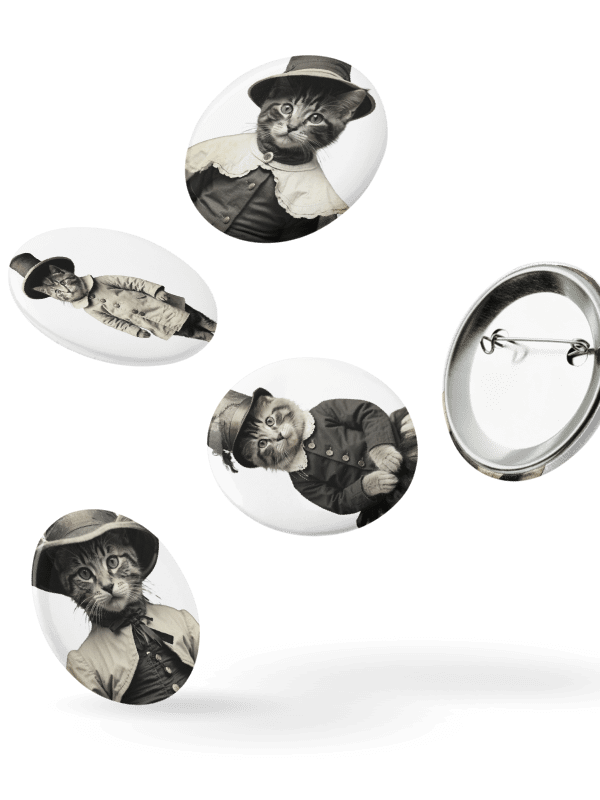Vintage Cats Glossy Pin Button Collection product image (2)
