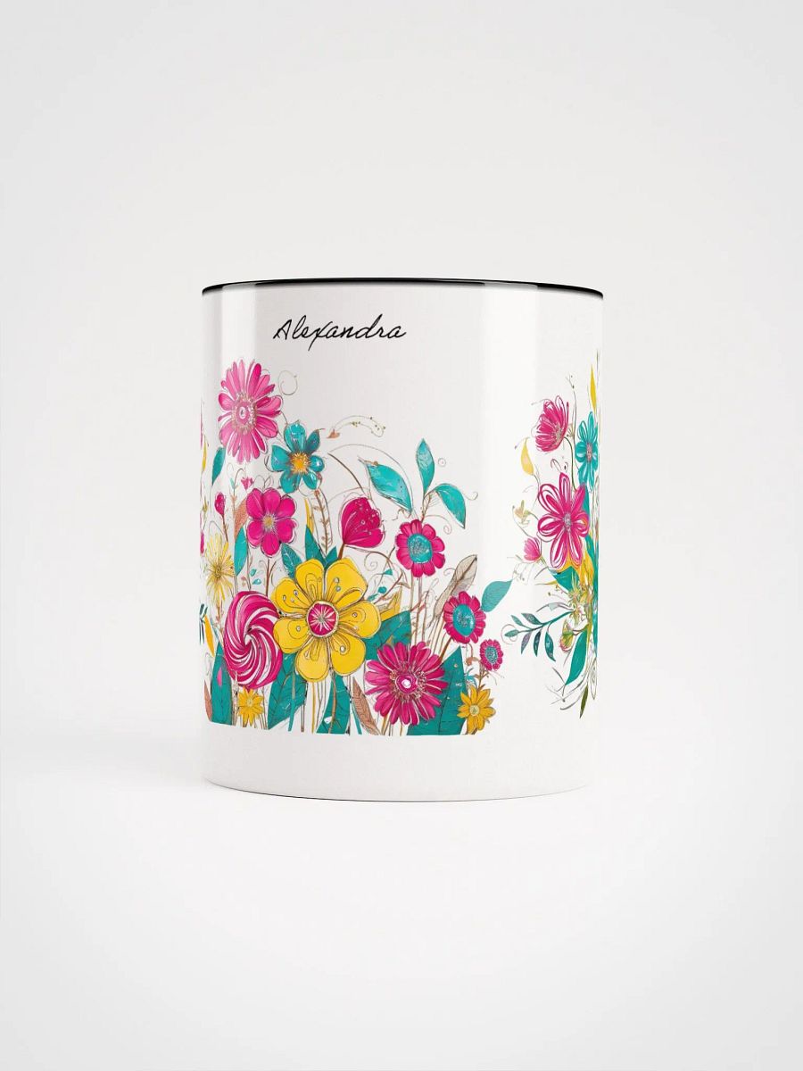 Personalized Artsy Boho Flowers Coloured Mug product image (5)