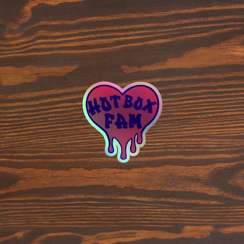 HOT BOX FAM SOLID PINK & BLUE LOGO STICKER product image (5)