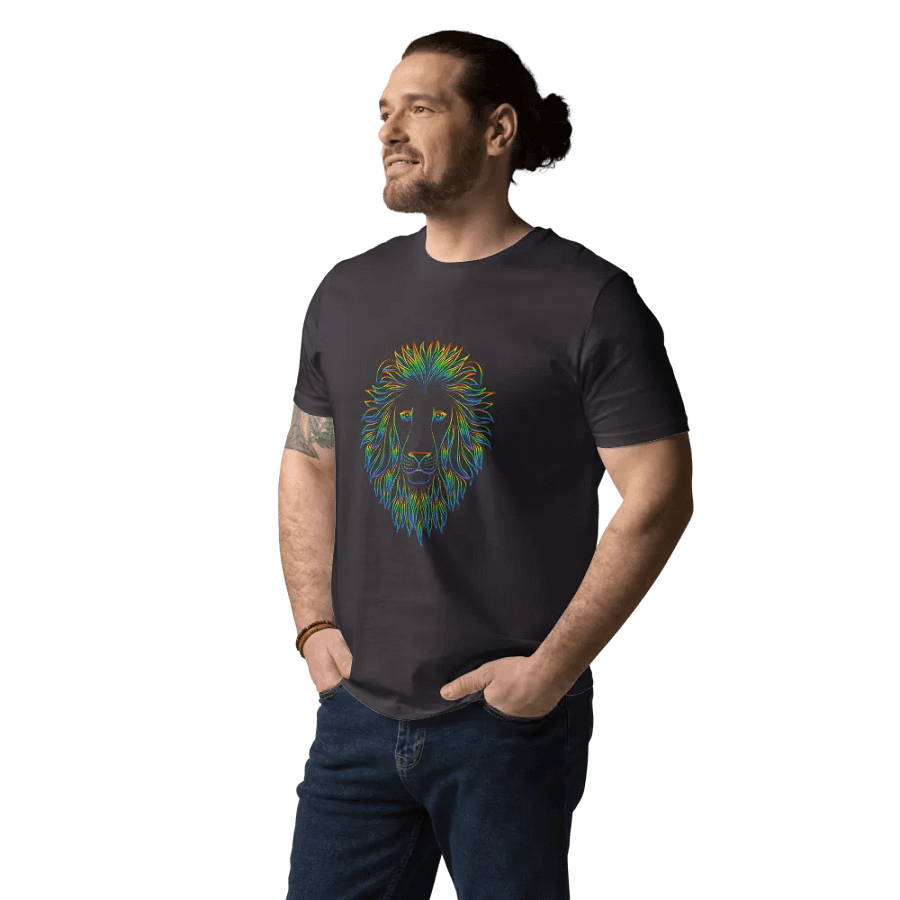 Rainbow Lion Mane Organic Cotton Tee product image (146)