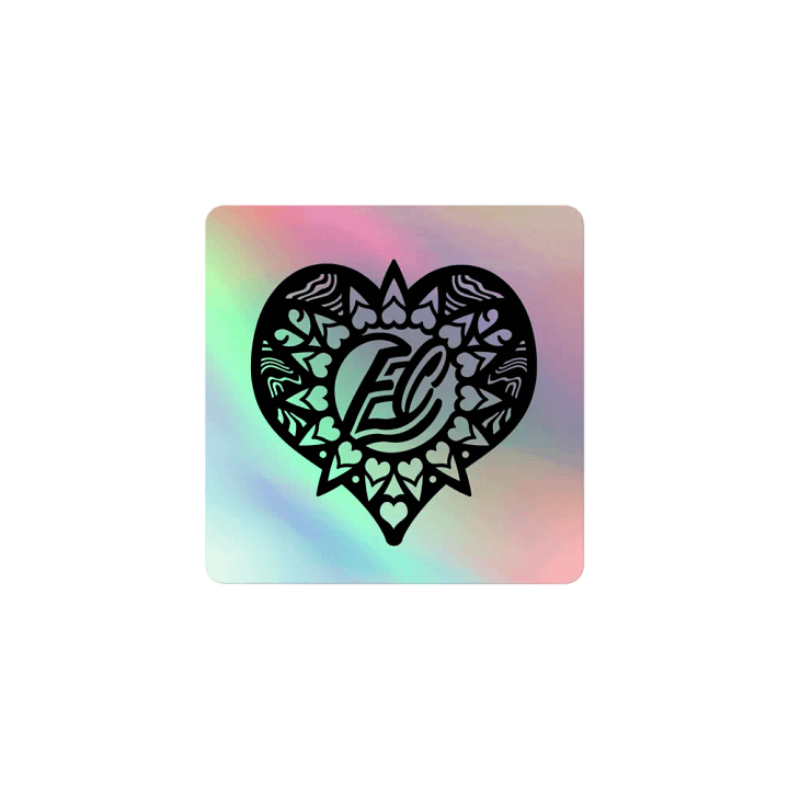 Holographic EC Heart Sticker product image (1)