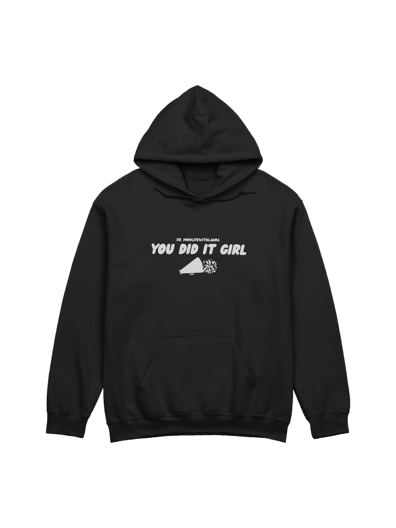 You Did it Girl Cheer Hoodie - Black/White product image (1)