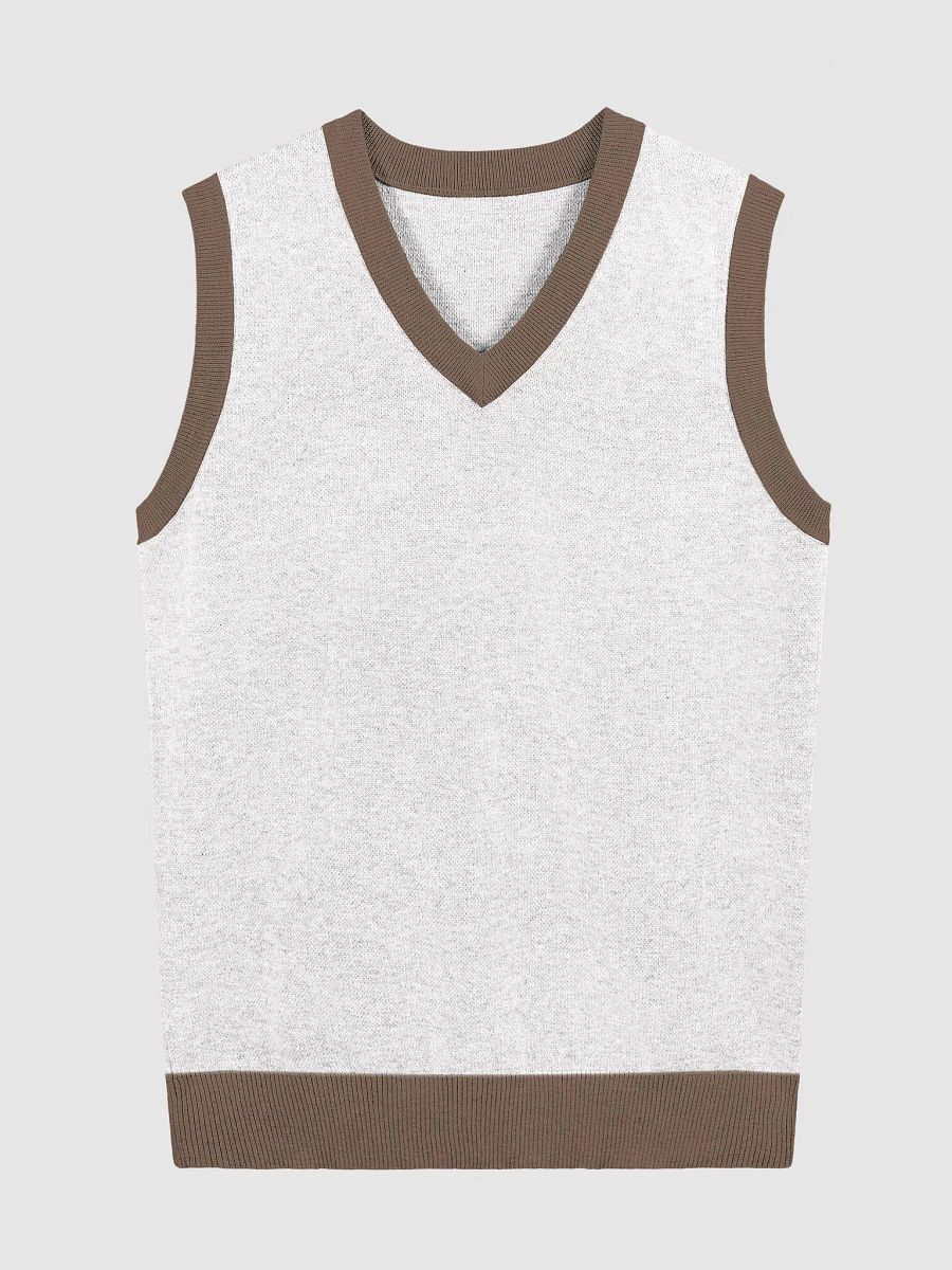 Customizable 4-Color Jacquard V-Neck Vest product image (4)