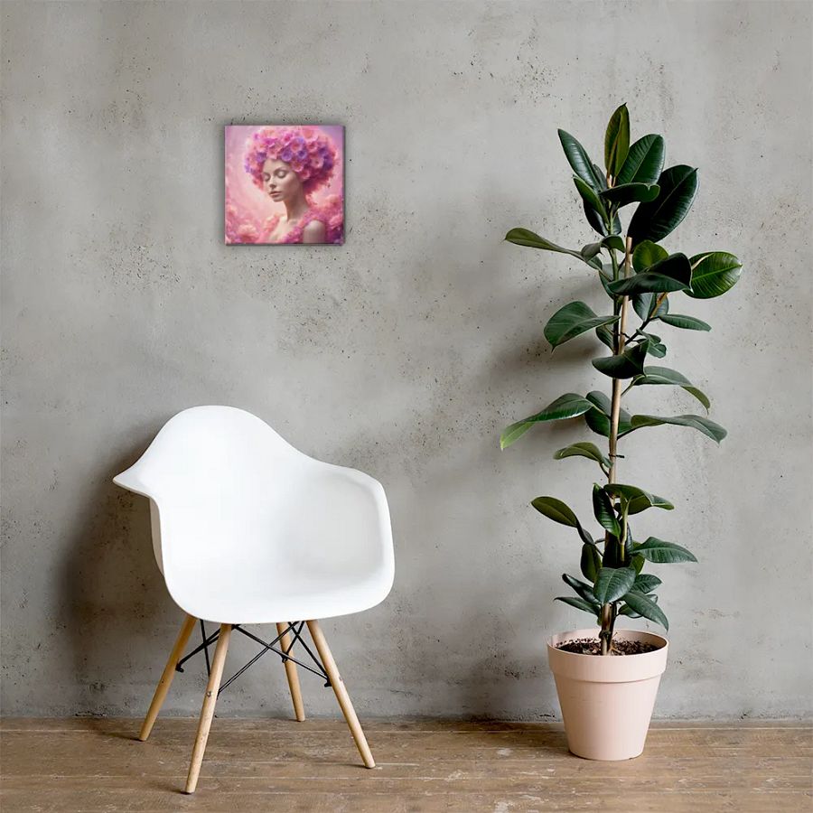 Pink Flower Girl Wall Art product image (6)