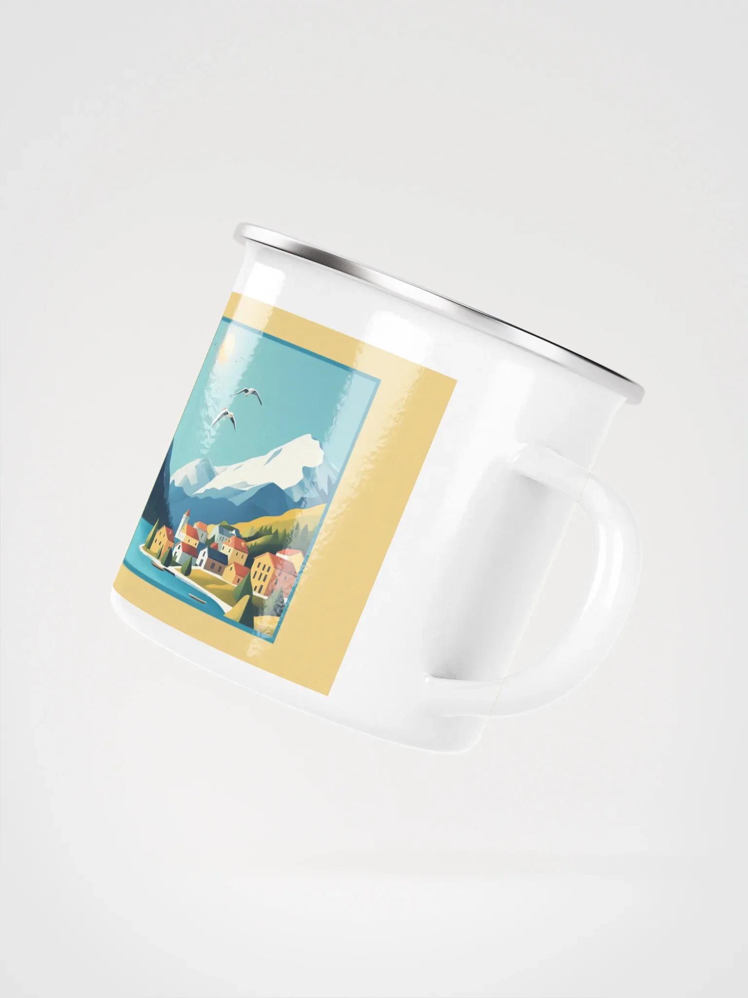 Tall Mountain Kiss County Enamel Mug product image (3)