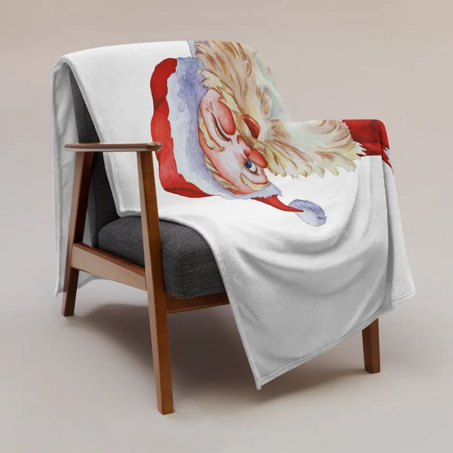 Cheerful Santa Throw Blanket product image (2)