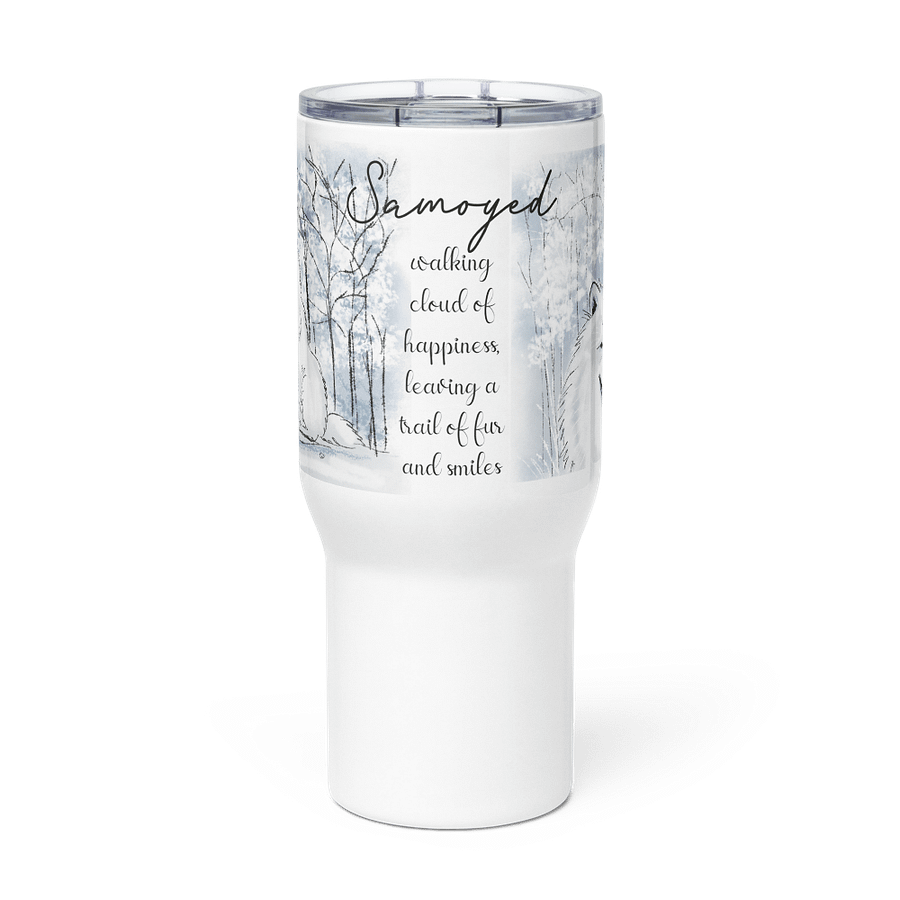Samoyed Walking Cloud of Happiness Travel Mug product image (4)