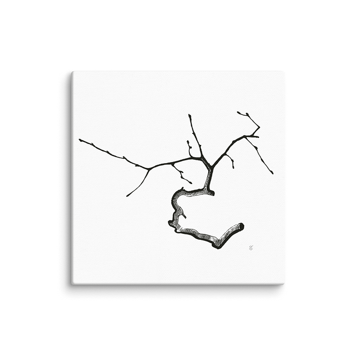 Minimalist Tree Branch Canvas Art - Elegant Twig product image (1)