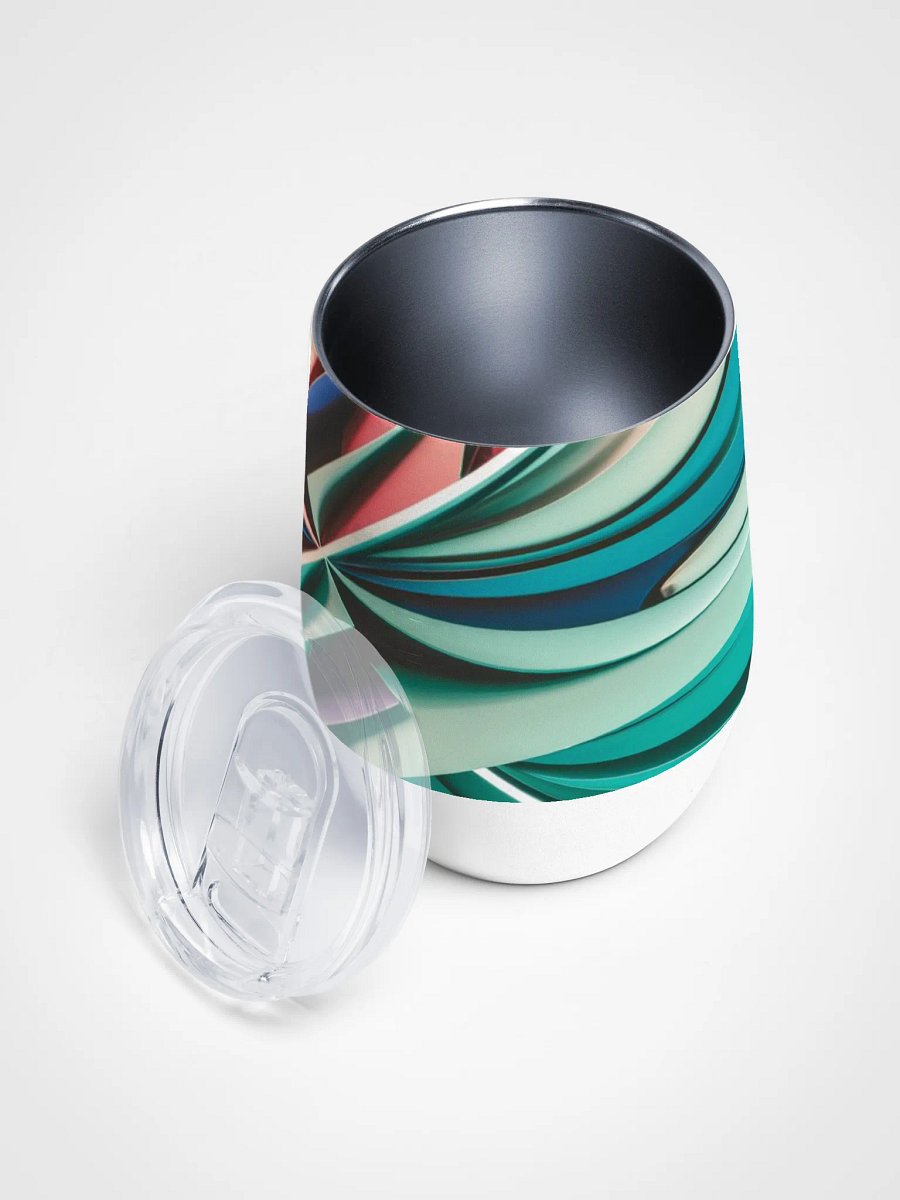 Personalised Abstract Art Wine Tumbler - Insulated Stainless Steel with Lid product image (3)