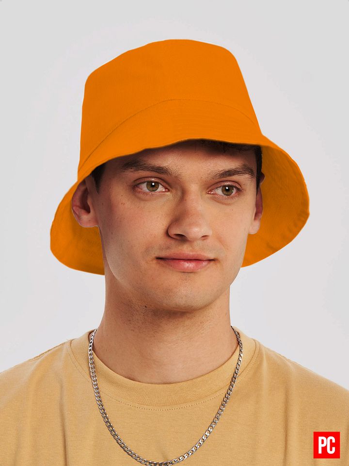 Plain Color Orange Bucket Hat product image (1)