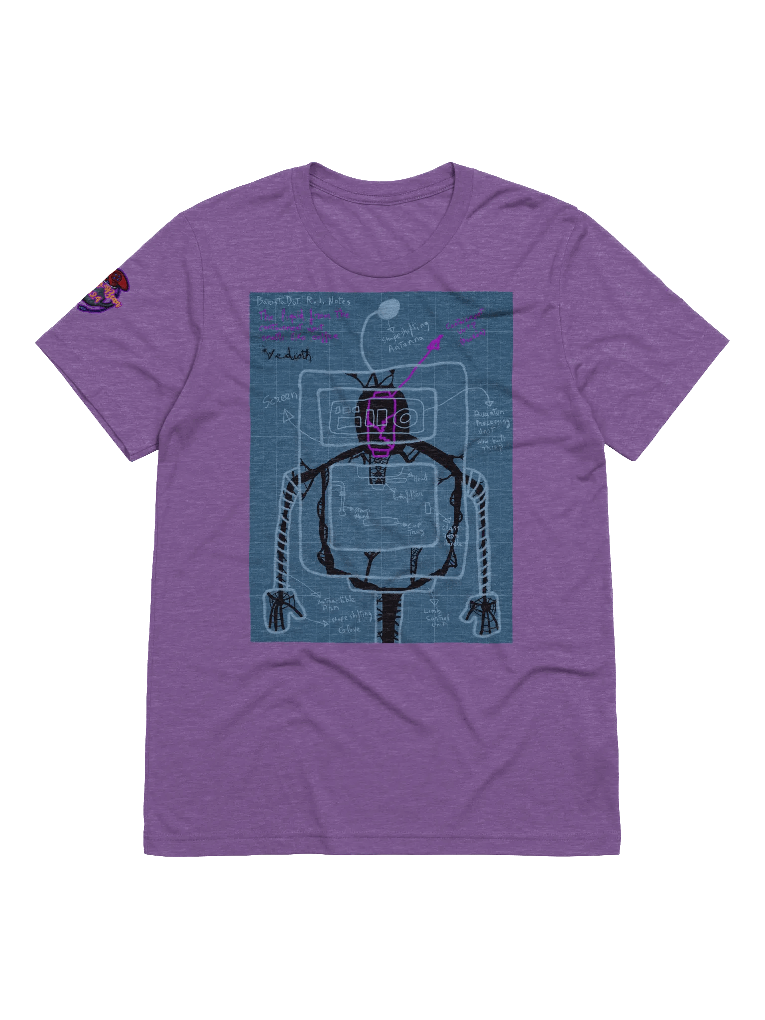Barista Bot Blueprint Shirt - HallowBean 2024 product image (10)