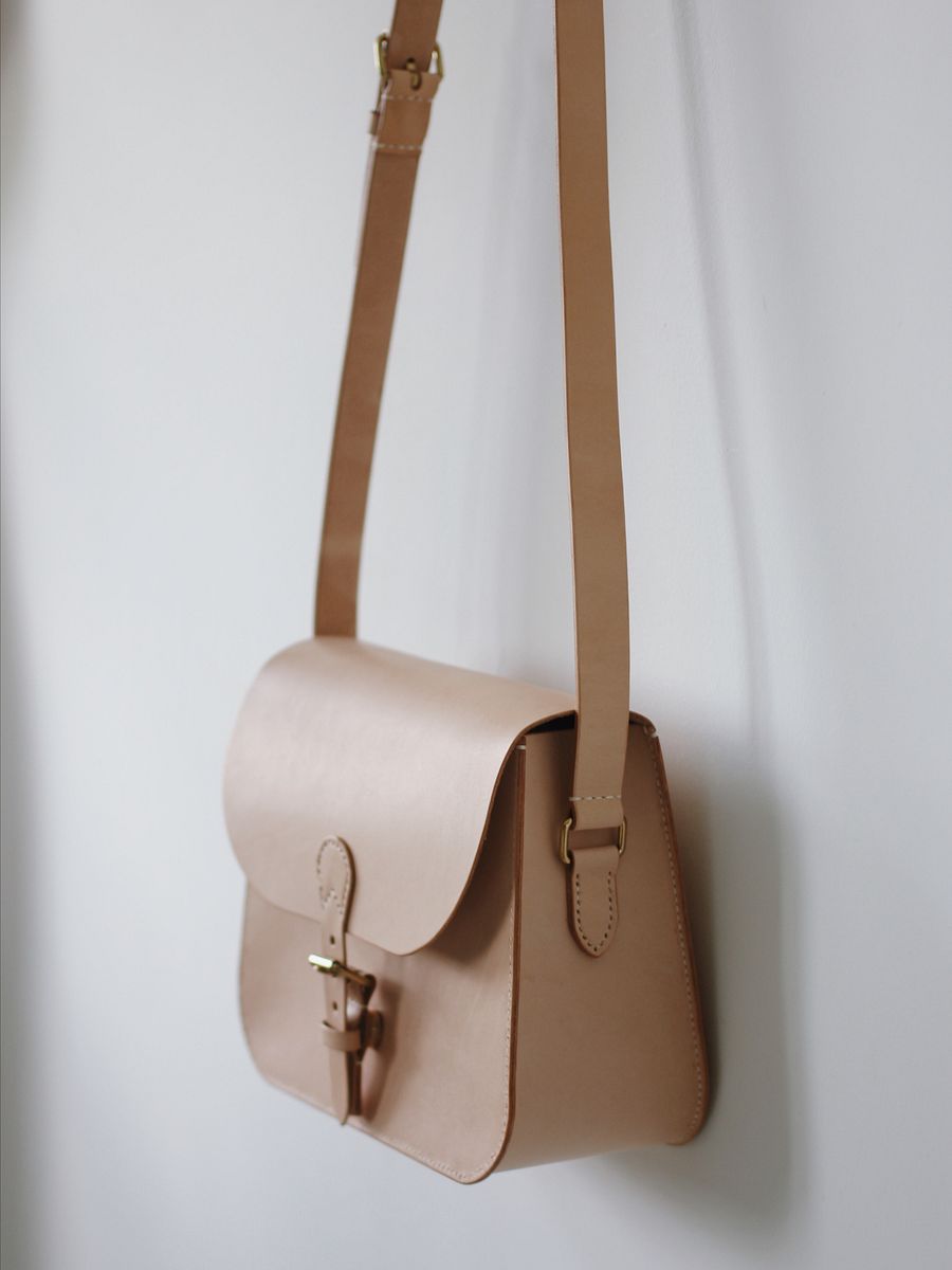 SAMPLE SALE - Vegetable Tanned Leather Saddle Bag in Natural product image (12)
