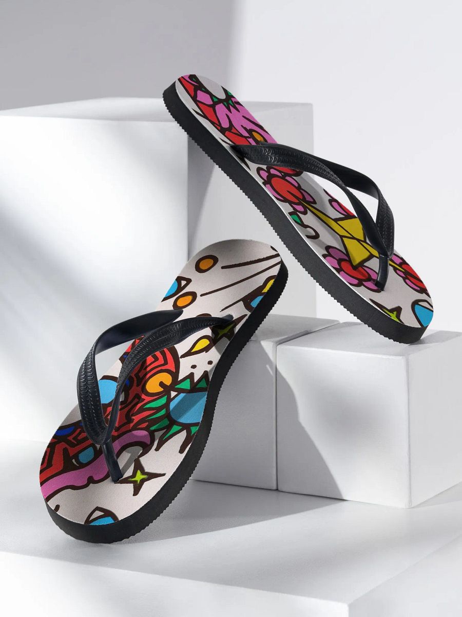 Vibrant Floral Fantasy Flip-Flops product image (1)