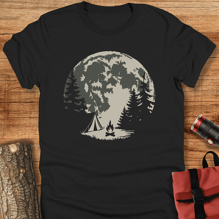 Full moon retro camping t-shirt, Unisex product image (1)