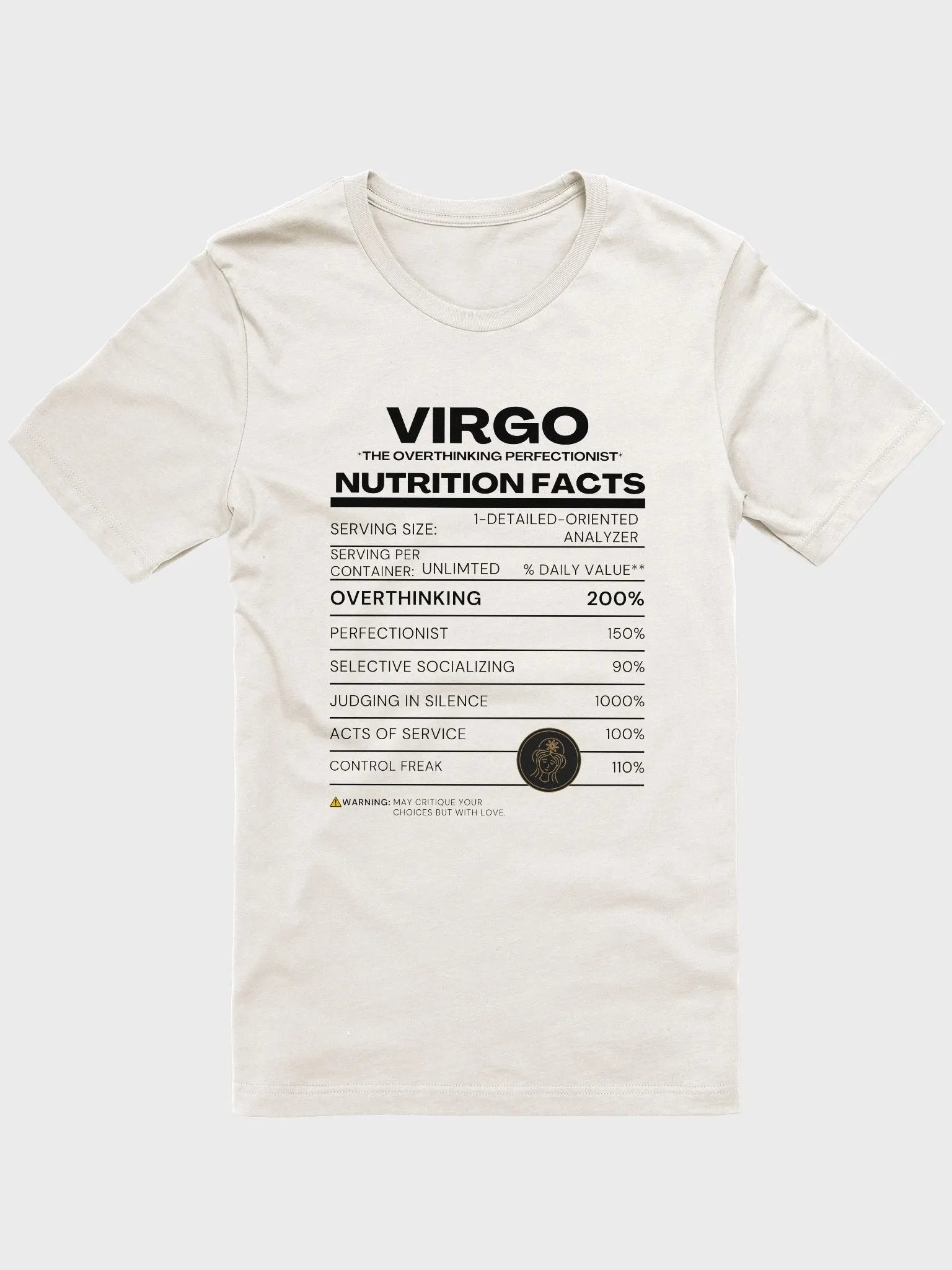 VIRGO Nutrition Facts Tee product image (1)