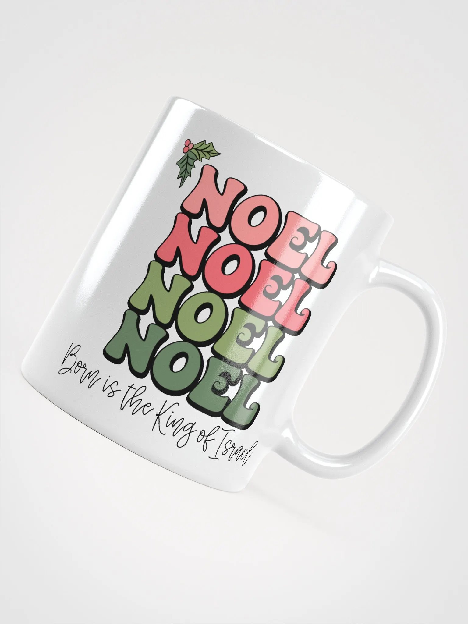 NOEL White Glossy Christmas Mug product image (3)
