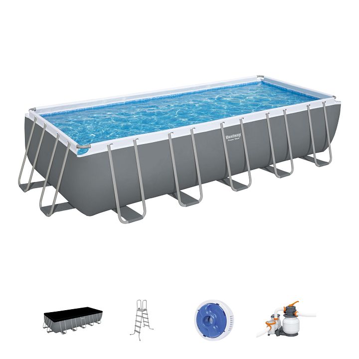 5612B Power Steel 21 ft x 9 ft x 4.3 ft (Rectangular Pool Set) product image (1)
