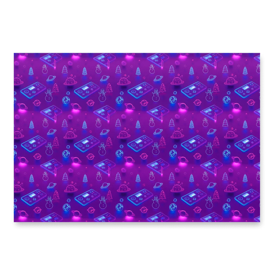 Ibreon Esports Holiday Wrapping Paper - Neon Space product image (1)